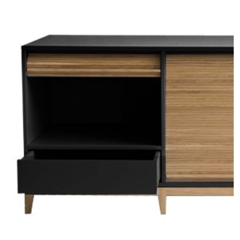 Modern Tapparelle Sideboard, Black by Colé Italia For Sale