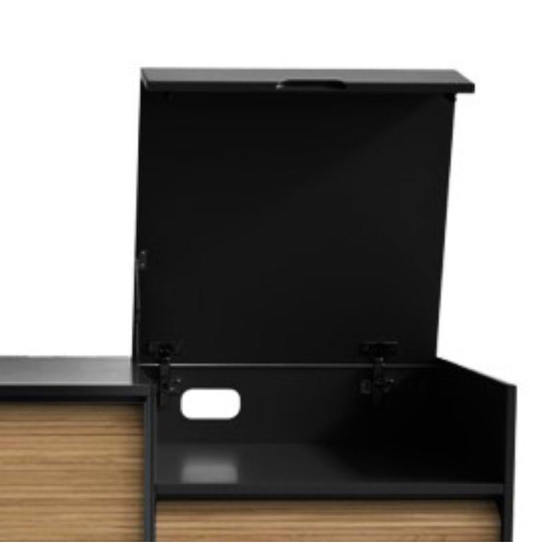 Italian Tapparelle Sideboard, Black by Colé Italia For Sale