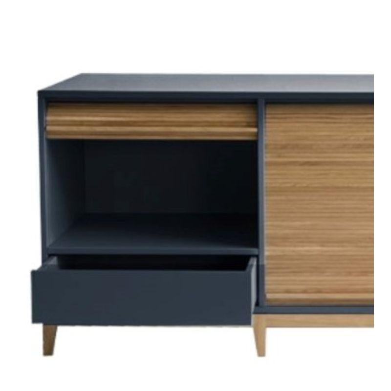 Modern Tapparelle Sideboard, Blue / Grey by Colé Italia For Sale