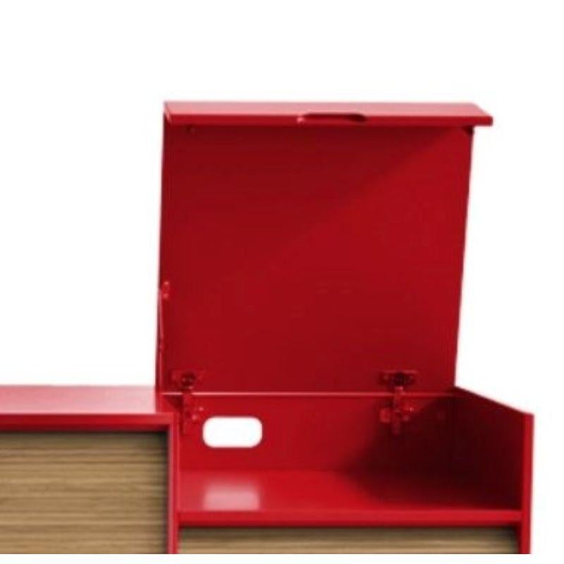 Modern Tapparelle Sideboard, Cherry Red by Colé Italia For Sale