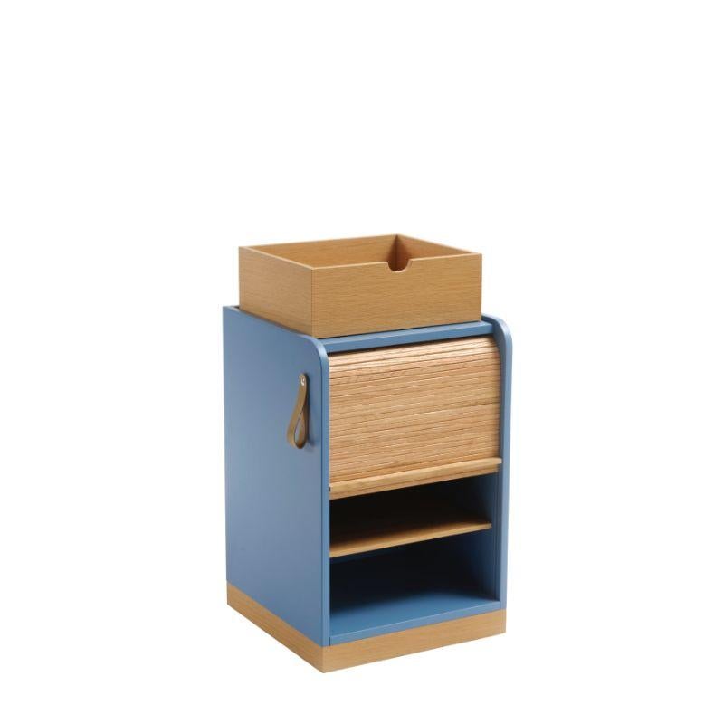 Contemporary Tapparelle Wheels Cabinet, Azure by Colé Italia For Sale