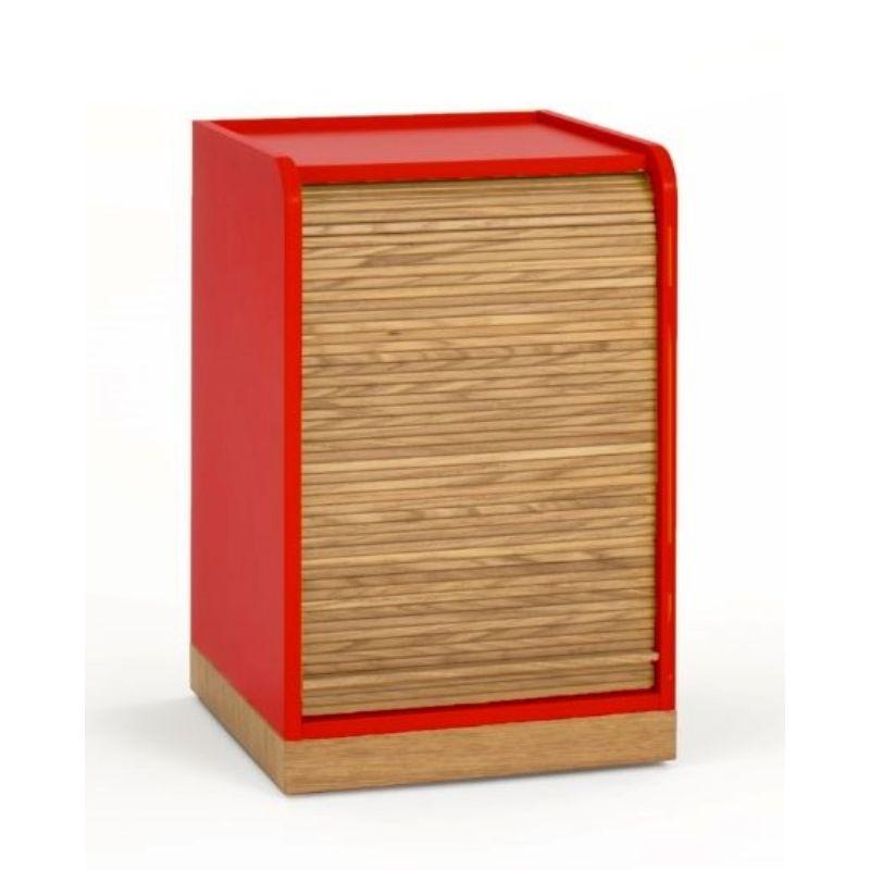 Modern Tapparelle Wheels Cabinet, Cherry Red by Colé Italia For Sale