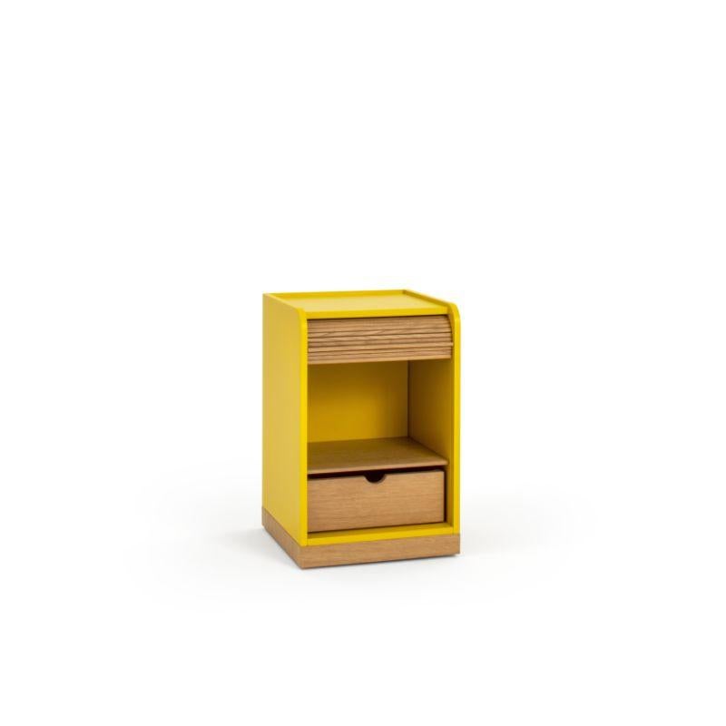 Tapparelle Wheels Cabinet, Mustard Yellow by Colé Italia 1