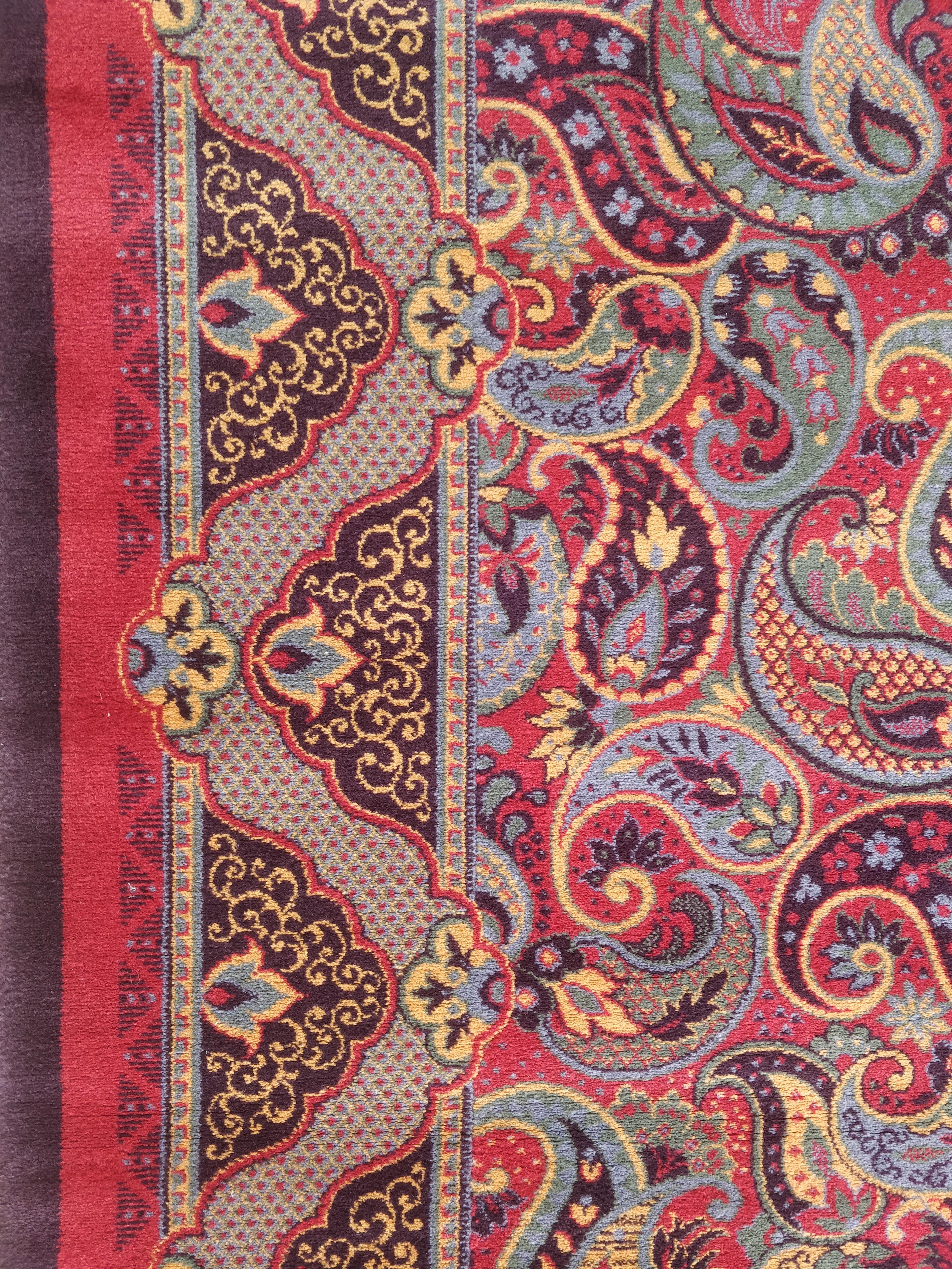 Late 20th Century Tappeto anni 70 in pura lana Belgio – Louis de Poortere in vendita