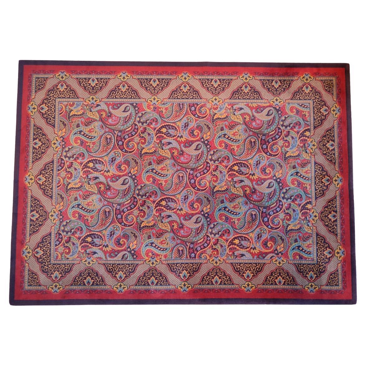 1970s pure wool rug Belgium - Louis de Poortere