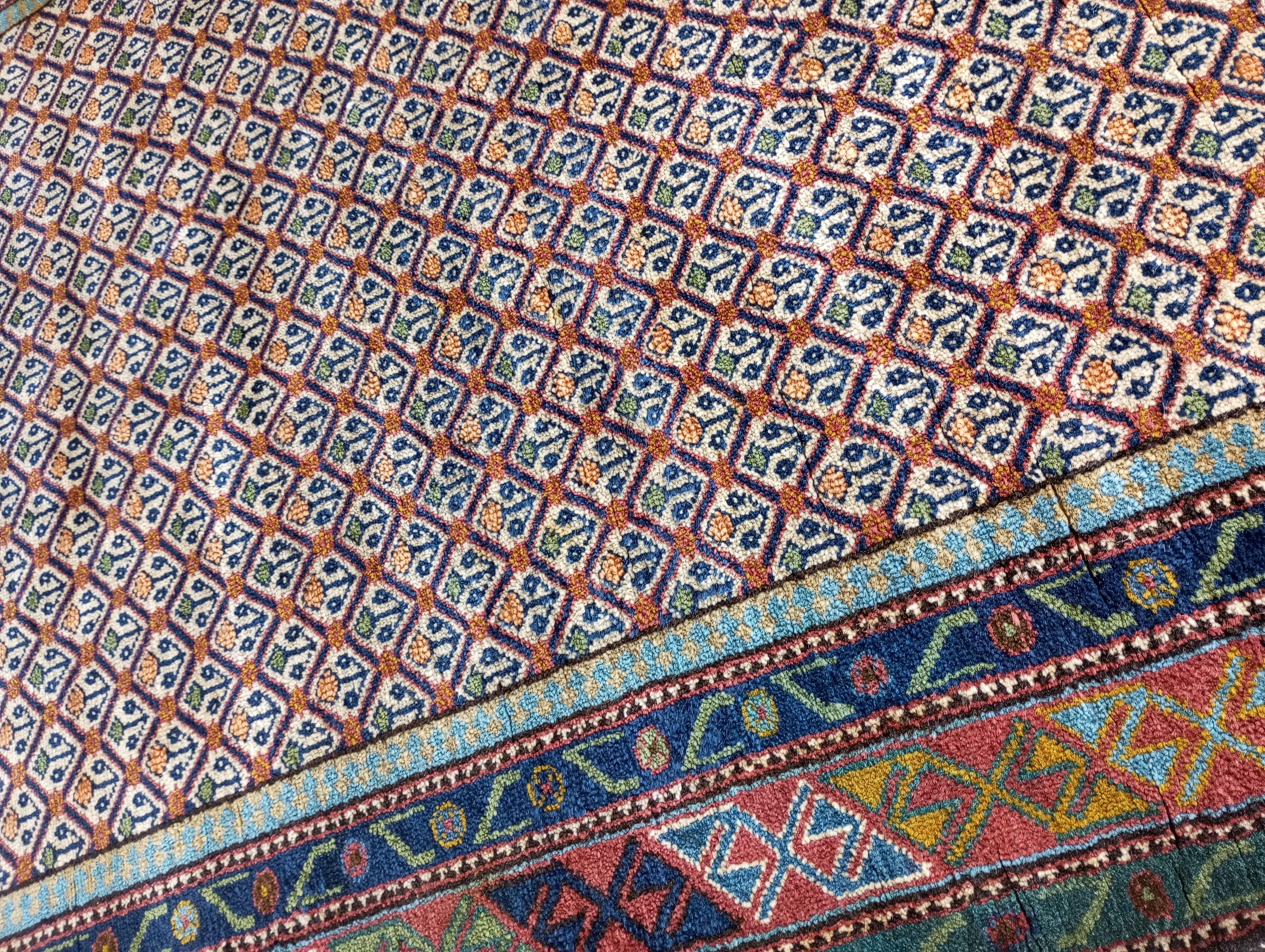 Alfombra de pura lana anudada a mano, India en Bueno estado para la venta en Firenze, FI
