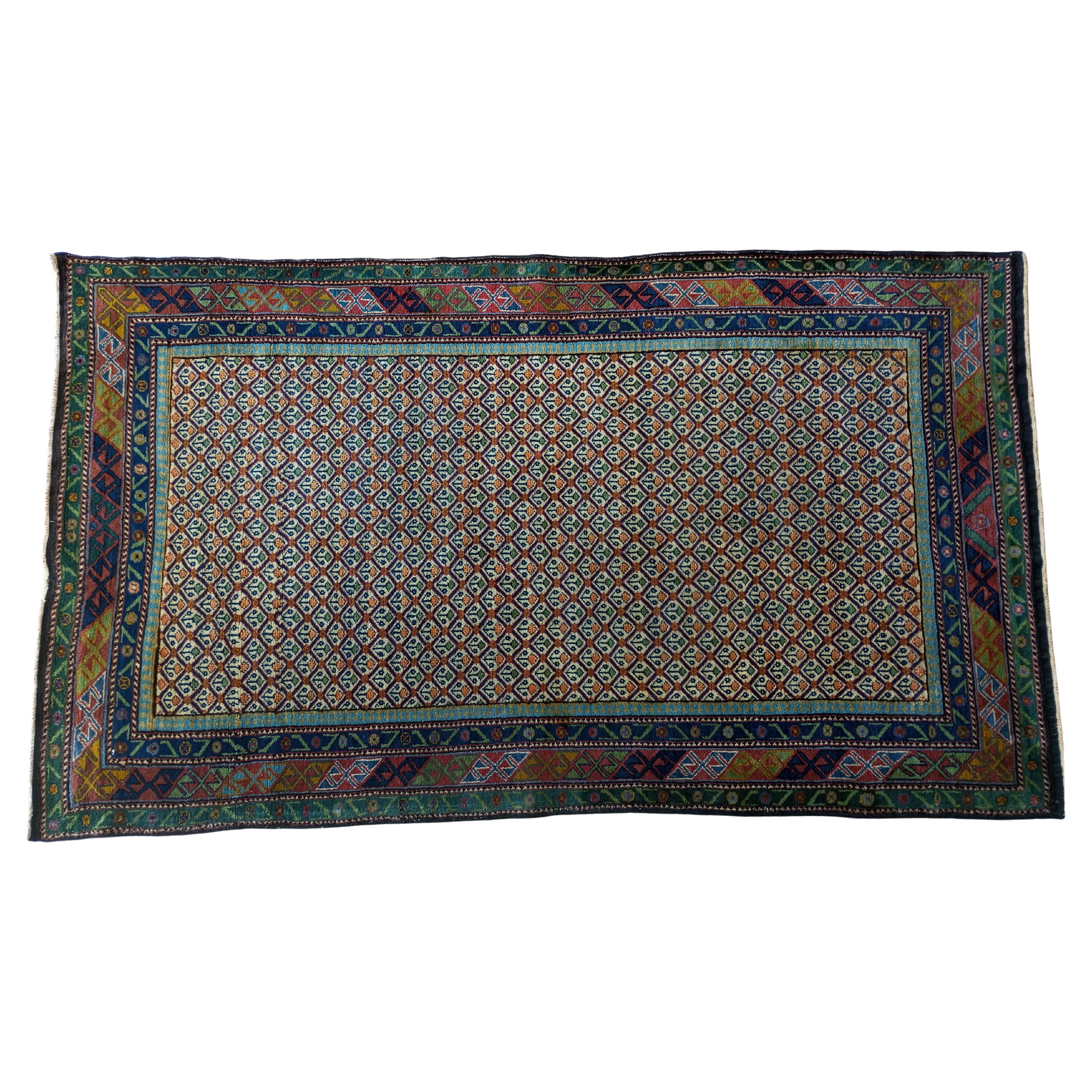 Handgeknüpfter Teppich aus reiner Wolle, Indien