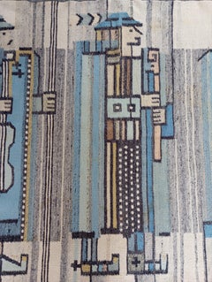 Cepelia hand-woven wool rug/arazzo (Poland) 1970s