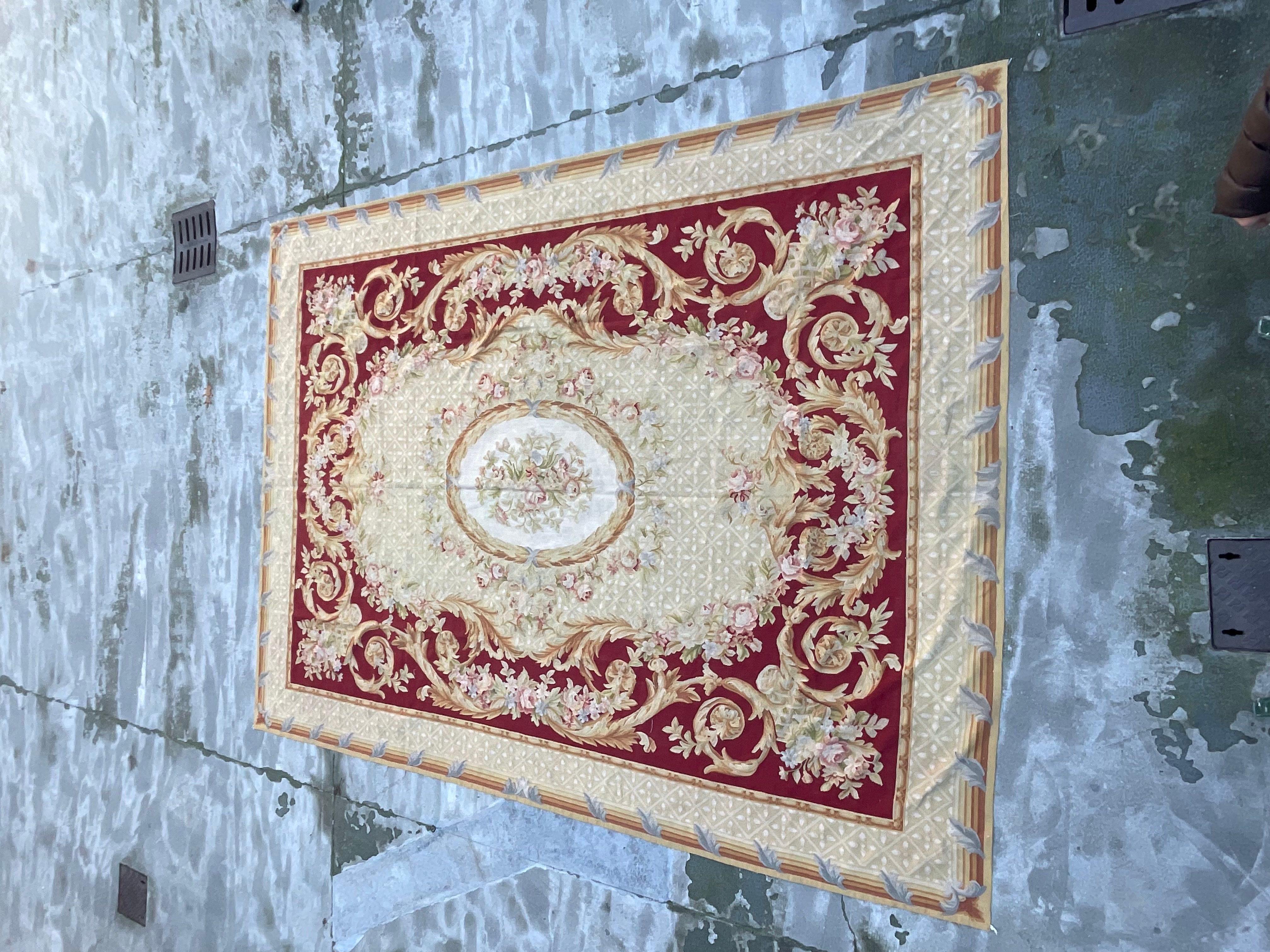Tappeto Aubusson - Arazzo Aubusson - Francia - Meta XX Secolo - Carpet - Tapis For Sale 1
