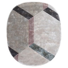 Tappeto Beige in Tencel Forma Organica di Deanna Comellini 220x260 cm