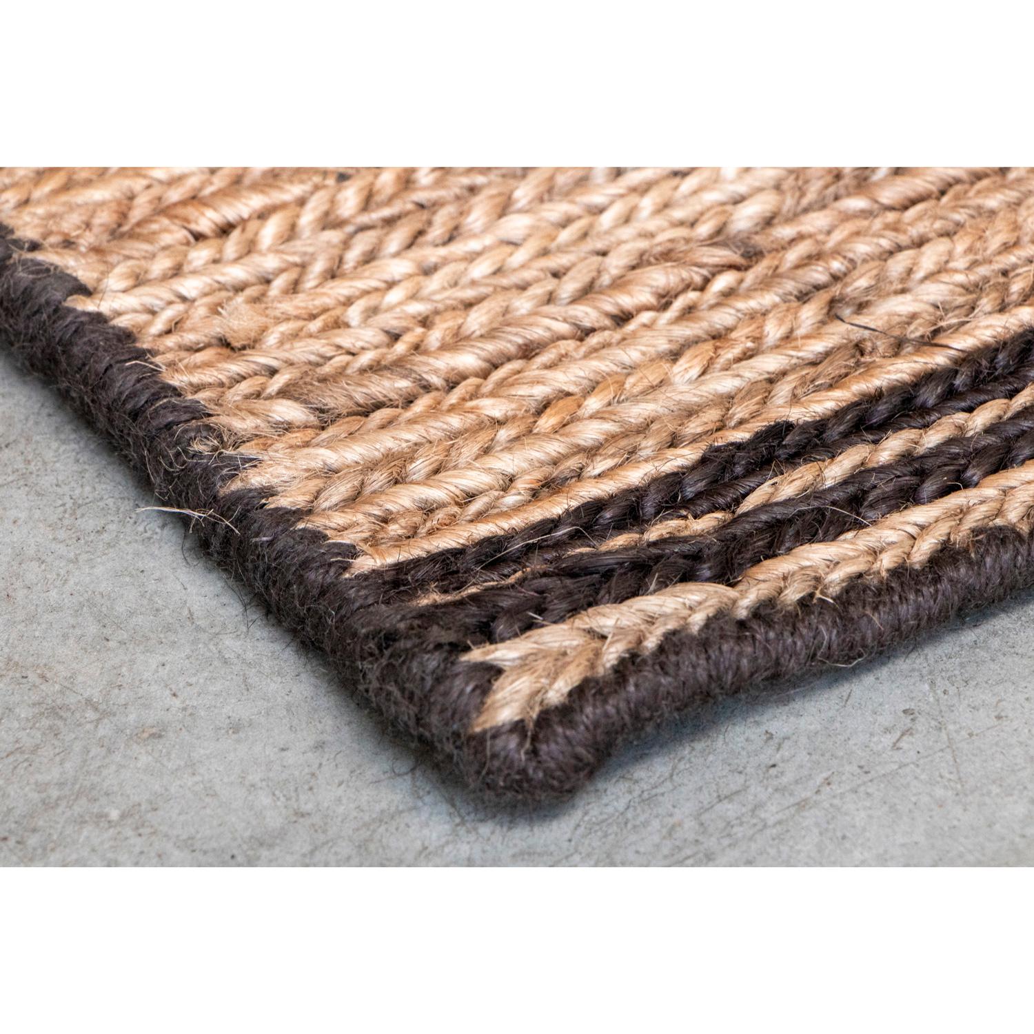 Autre Tapipeto beige righe in iuta naturelle intrecciato a mano 200x300 cm en stock en vente