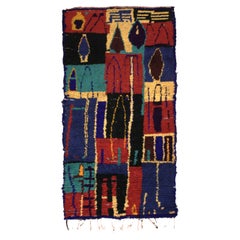 Azila Moroccan Berber Rug Manufatto in Wool and Cotton Multicolored Naturals