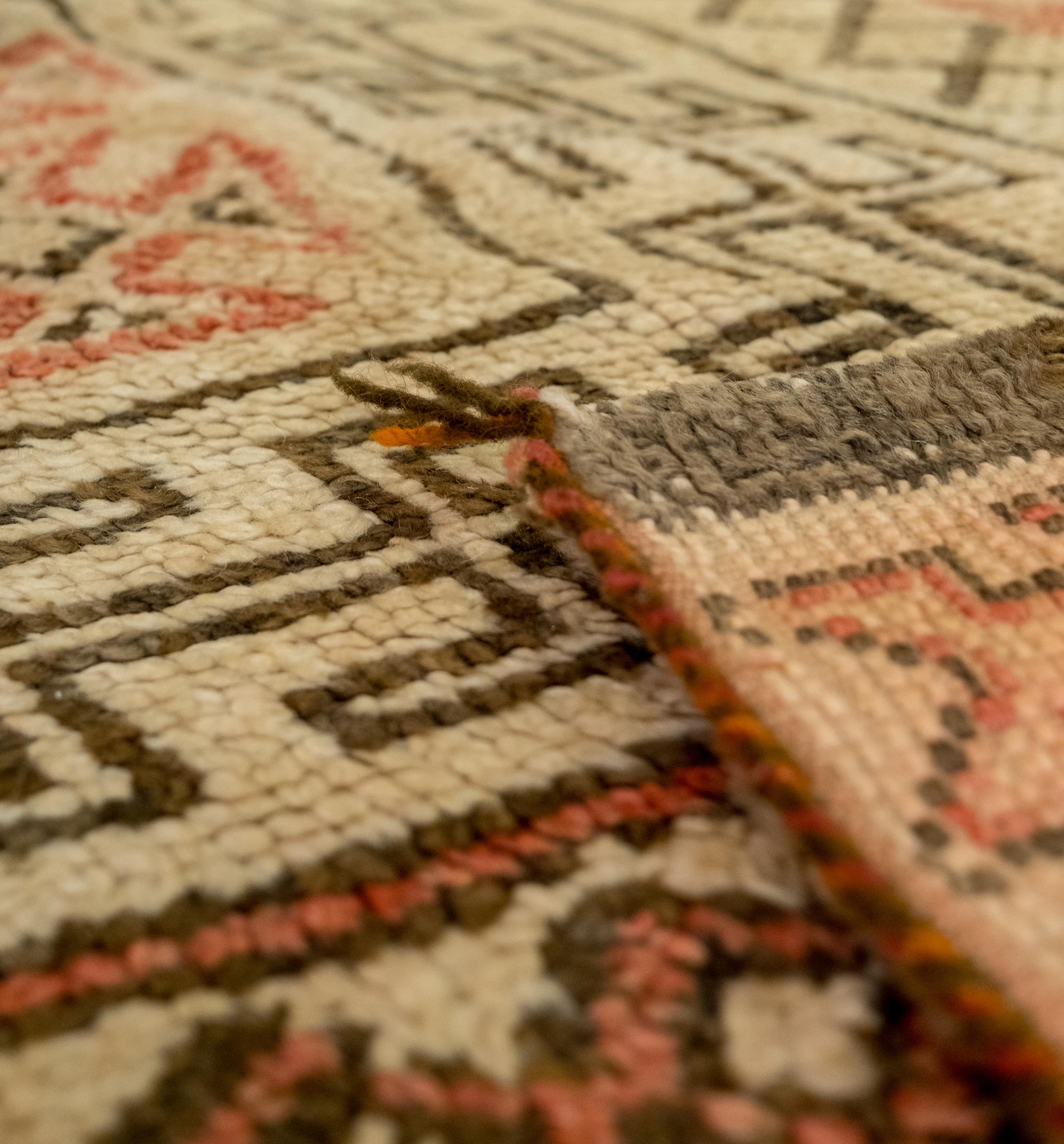 Berberteppich, Beni Ourain, Marokkanisch, Vintage, Wolle, Handarbeit (Moroccan) im Angebot