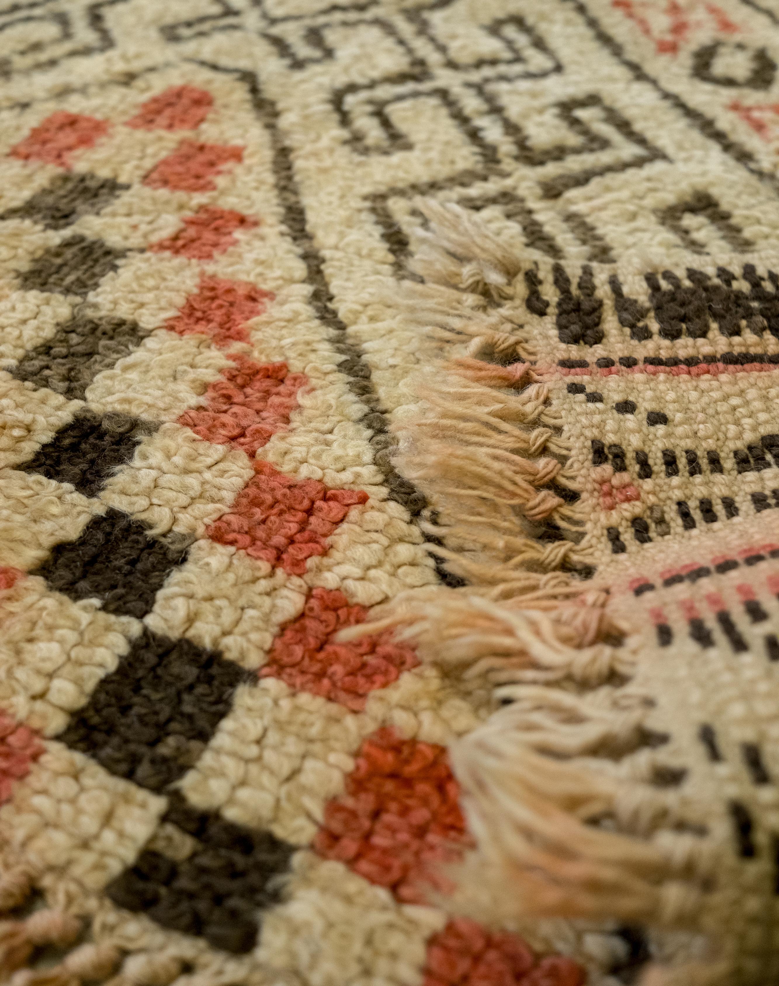 Berberteppich, Beni Ourain, Marokkanisch, Vintage, Wolle, Handarbeit (Handgeknüpft) im Angebot