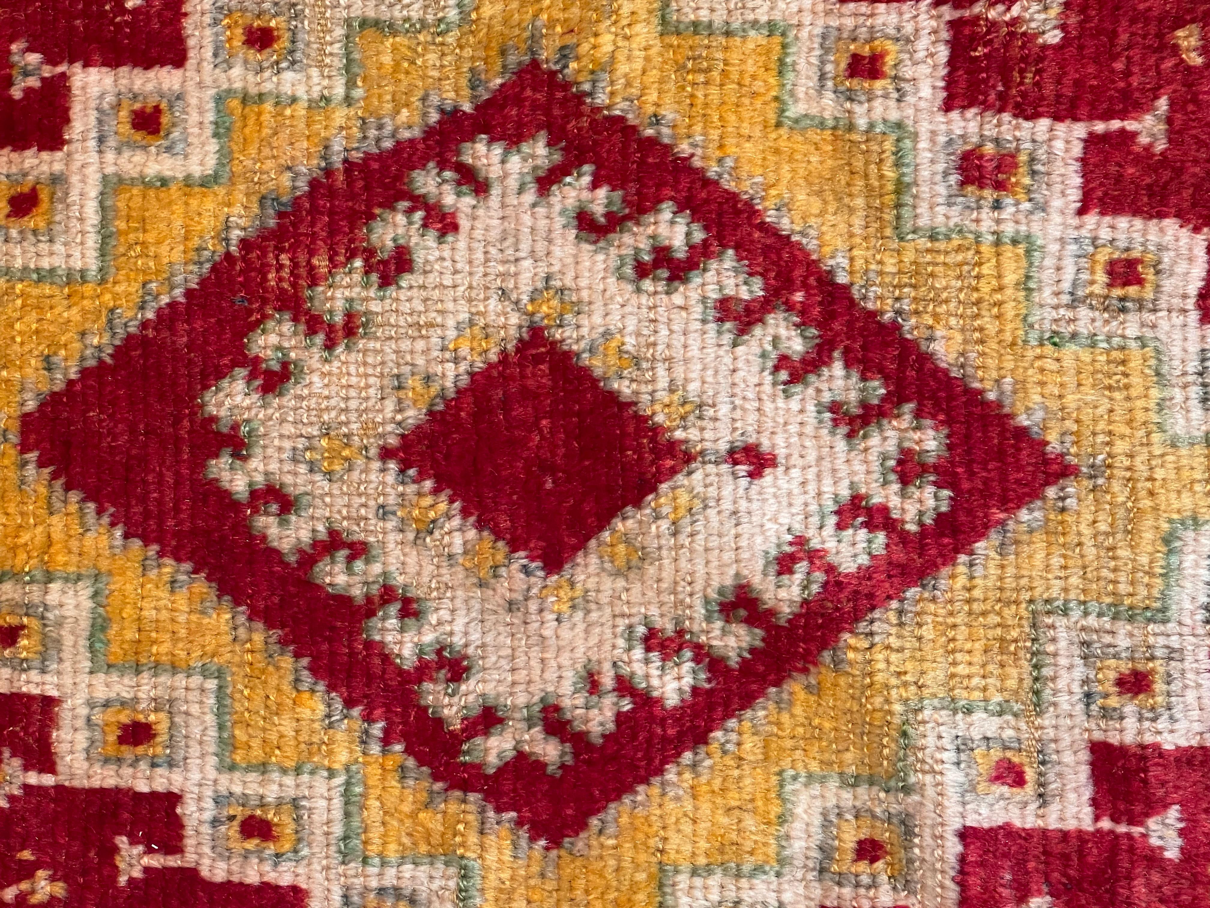 Hand-Knotted Berber carpet of old manufacture 