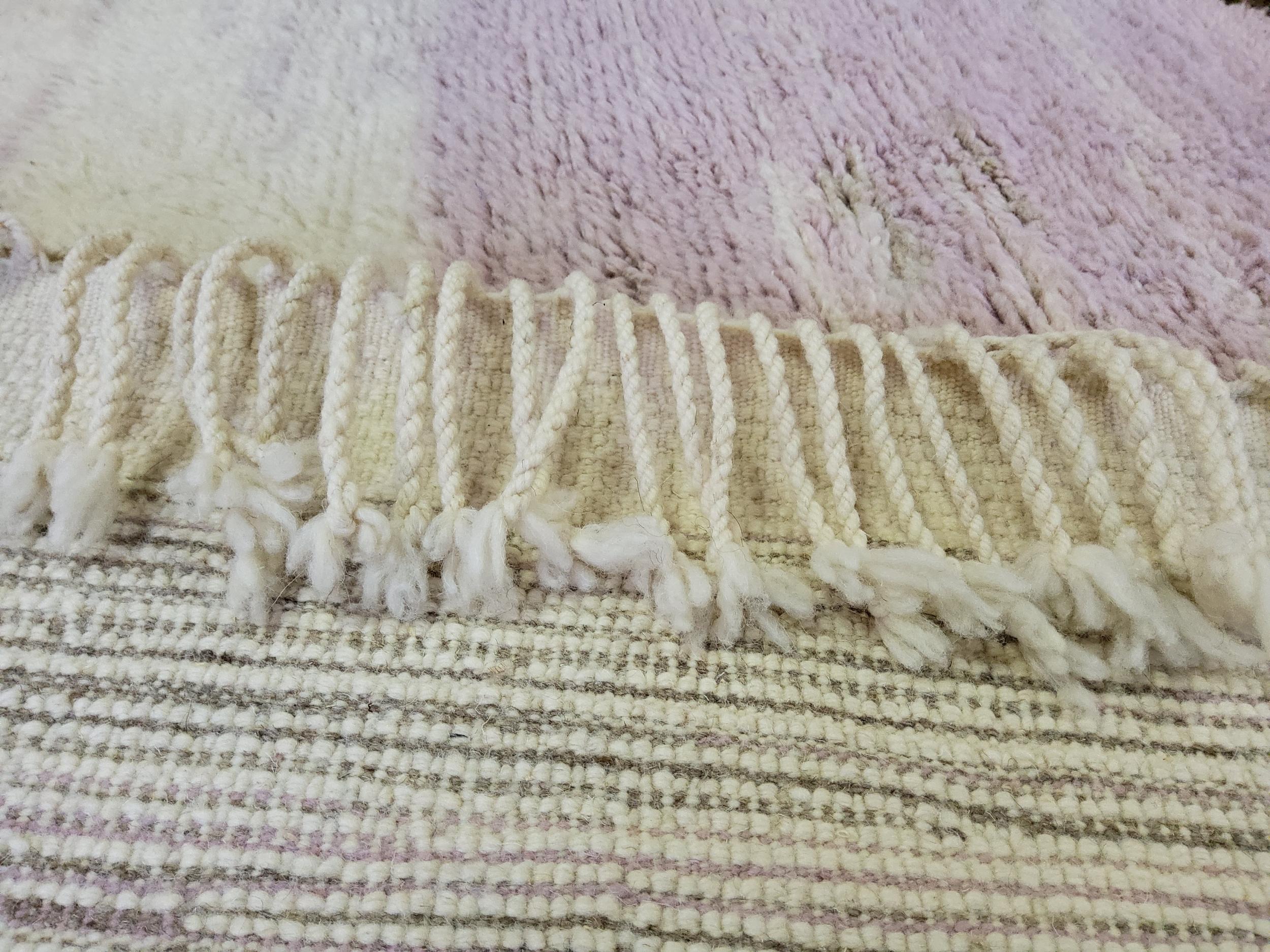 Alfombra Bereber Vintage de Lana Marroquí Multicolor Natural Anudado a mano en venta