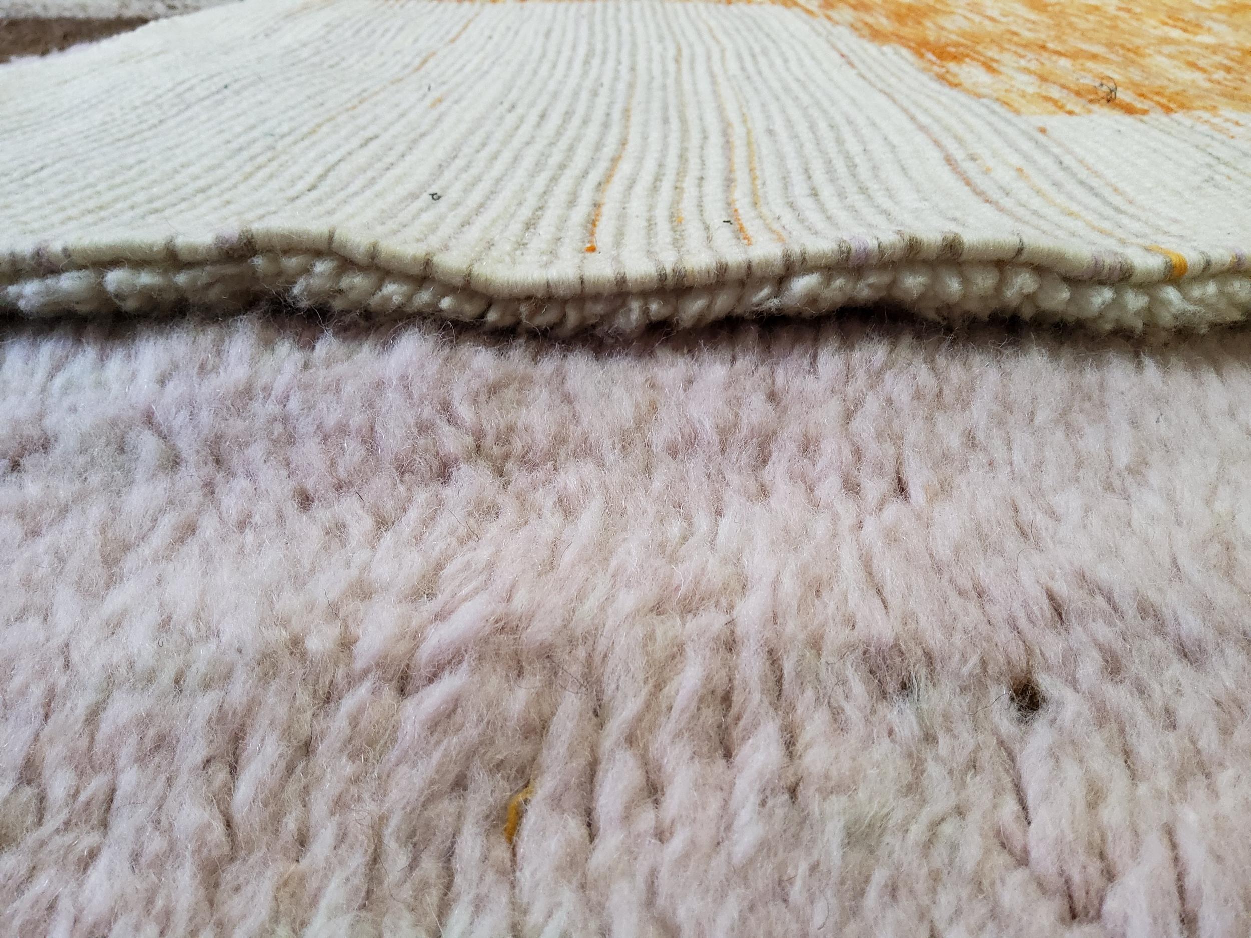 Alfombra Bereber Vintage de Lana Marroquí Multicolor Natural en venta 1