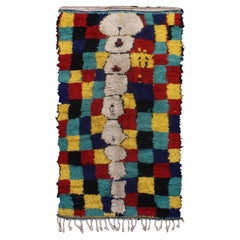 Tappeto Berbero Vintage Marocco Azilal Manufatto in Lana Multicolore Naturale