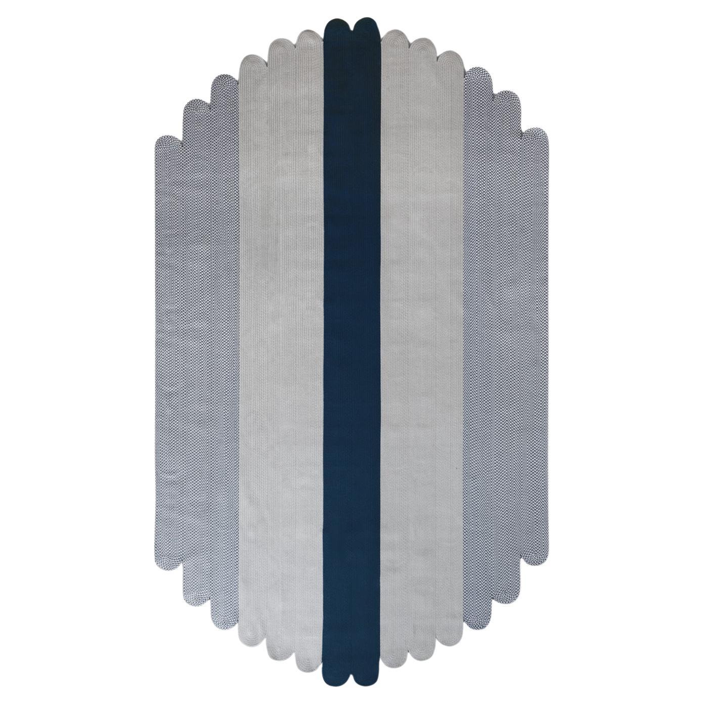Tappeto Blu Filato Tecnico Resistente Outdoor Indoor Deanna Comellini 285x485cm