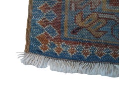 Tappeto Caucasico annodato a mano blu