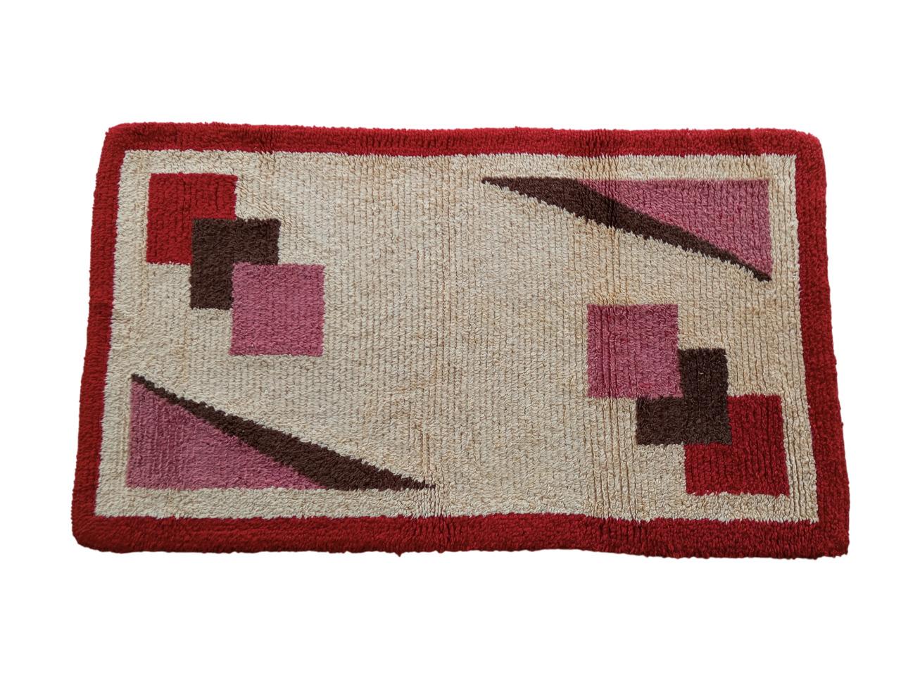 Cogolin art deco rug   hand-knotted in wool, France For Sale 2