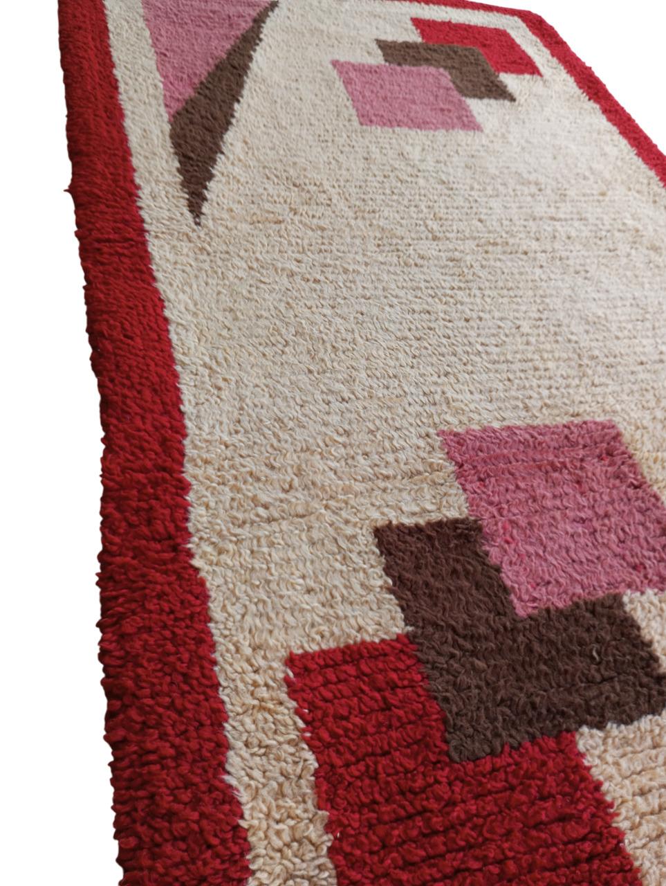Cogolin art deco rug   hand-knotted in wool, France For Sale 1