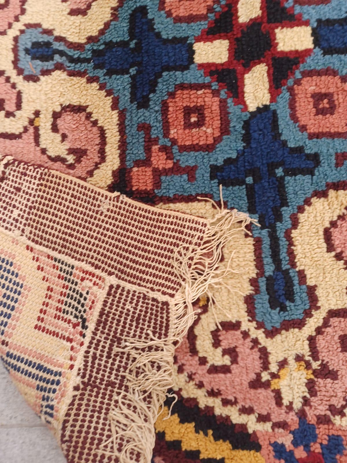 Alfombra Cogolin Francia s. XX Lana anudada a mano de época en venta 5
