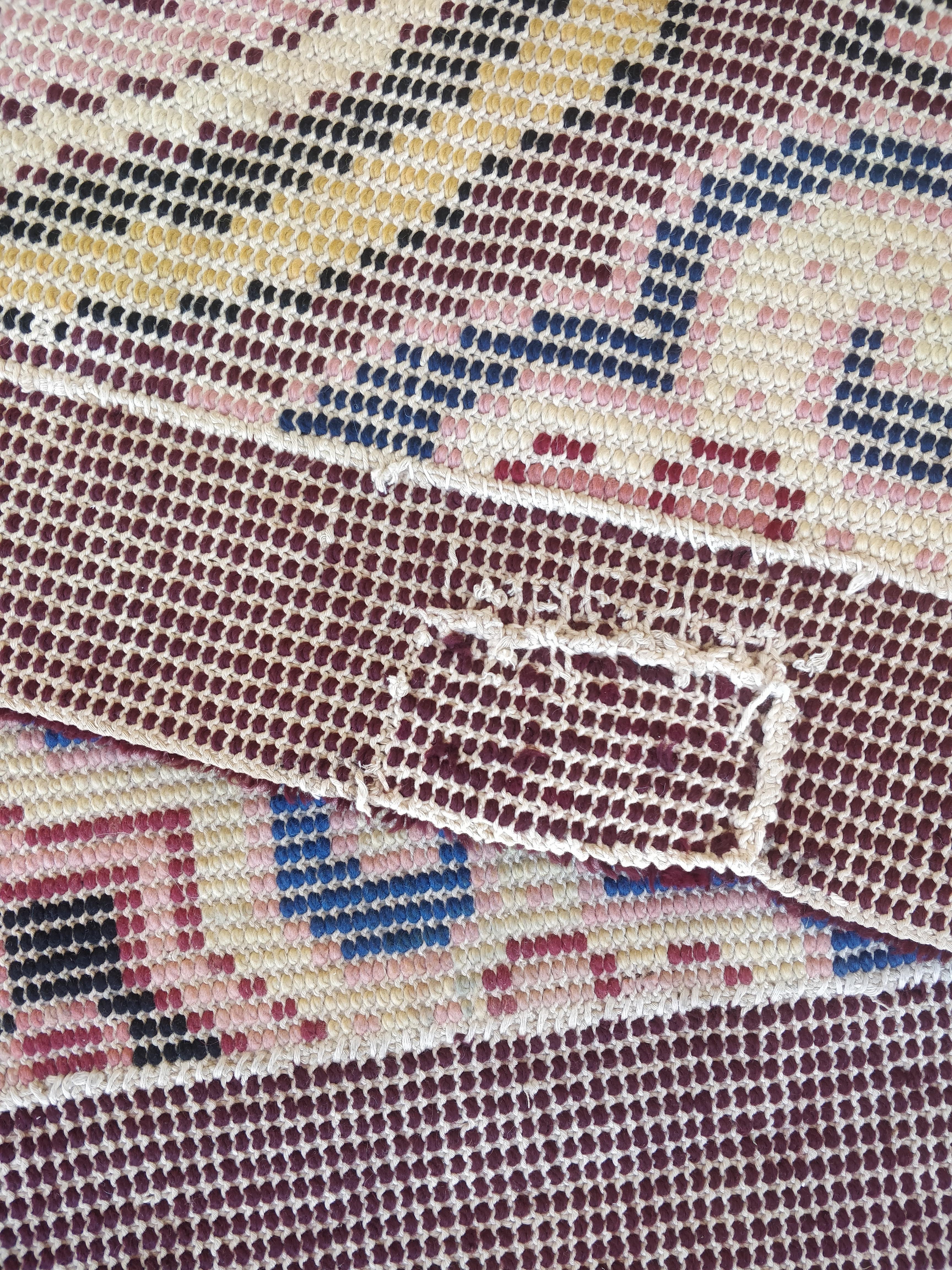 Alfombra Cogolin Francia s. XX Lana anudada a mano de época en venta 6