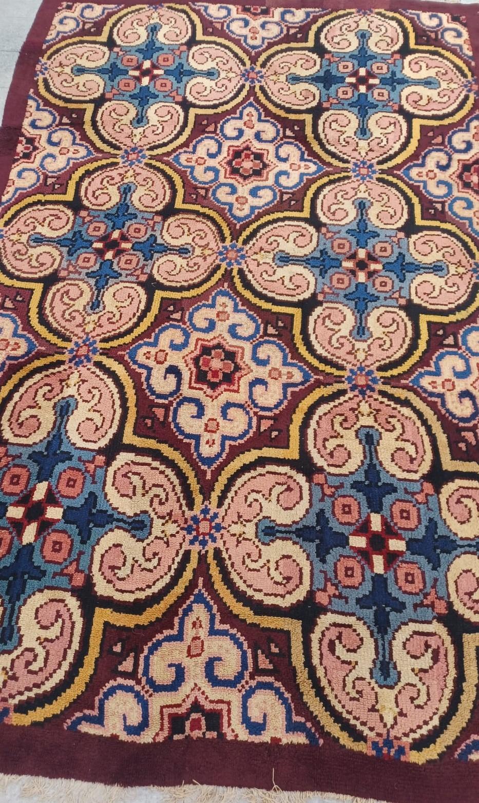 Alfombra Cogolin Francia s. XX Lana anudada a mano de época en Bueno estado para la venta en Firenze, FI