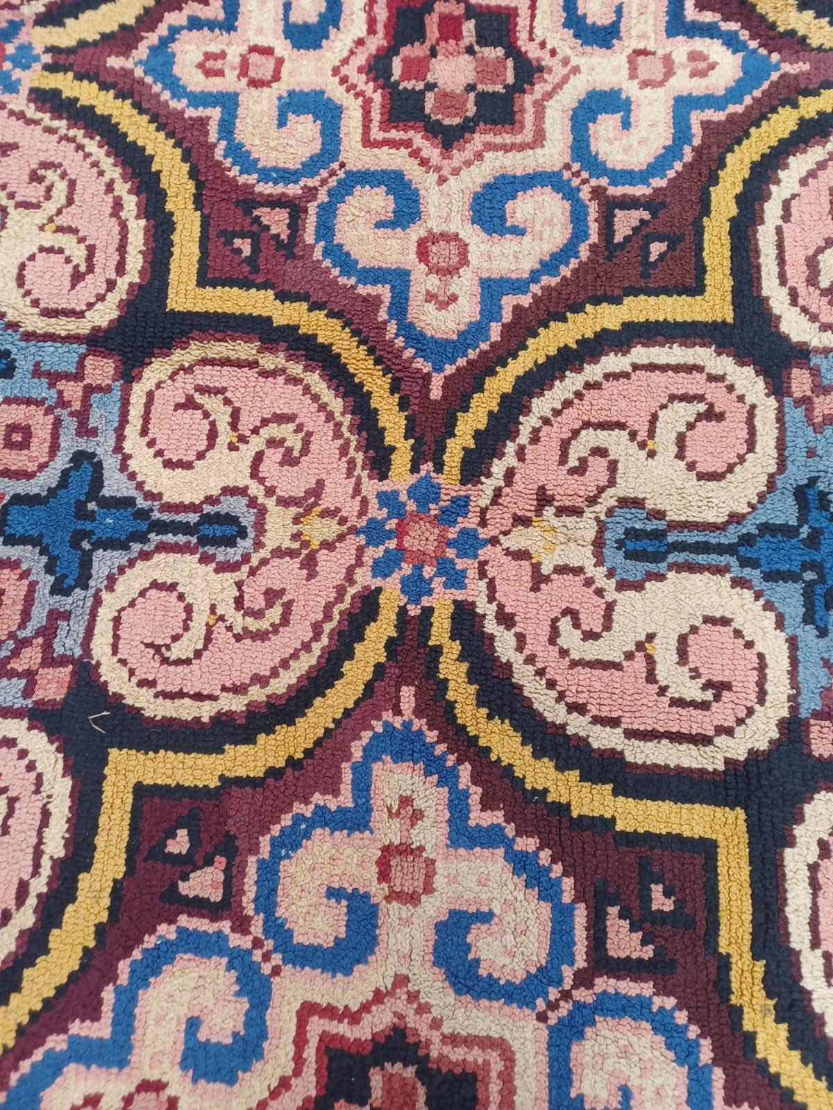 Alfombra Cogolin Francia s. XX Lana anudada a mano de época en venta 1