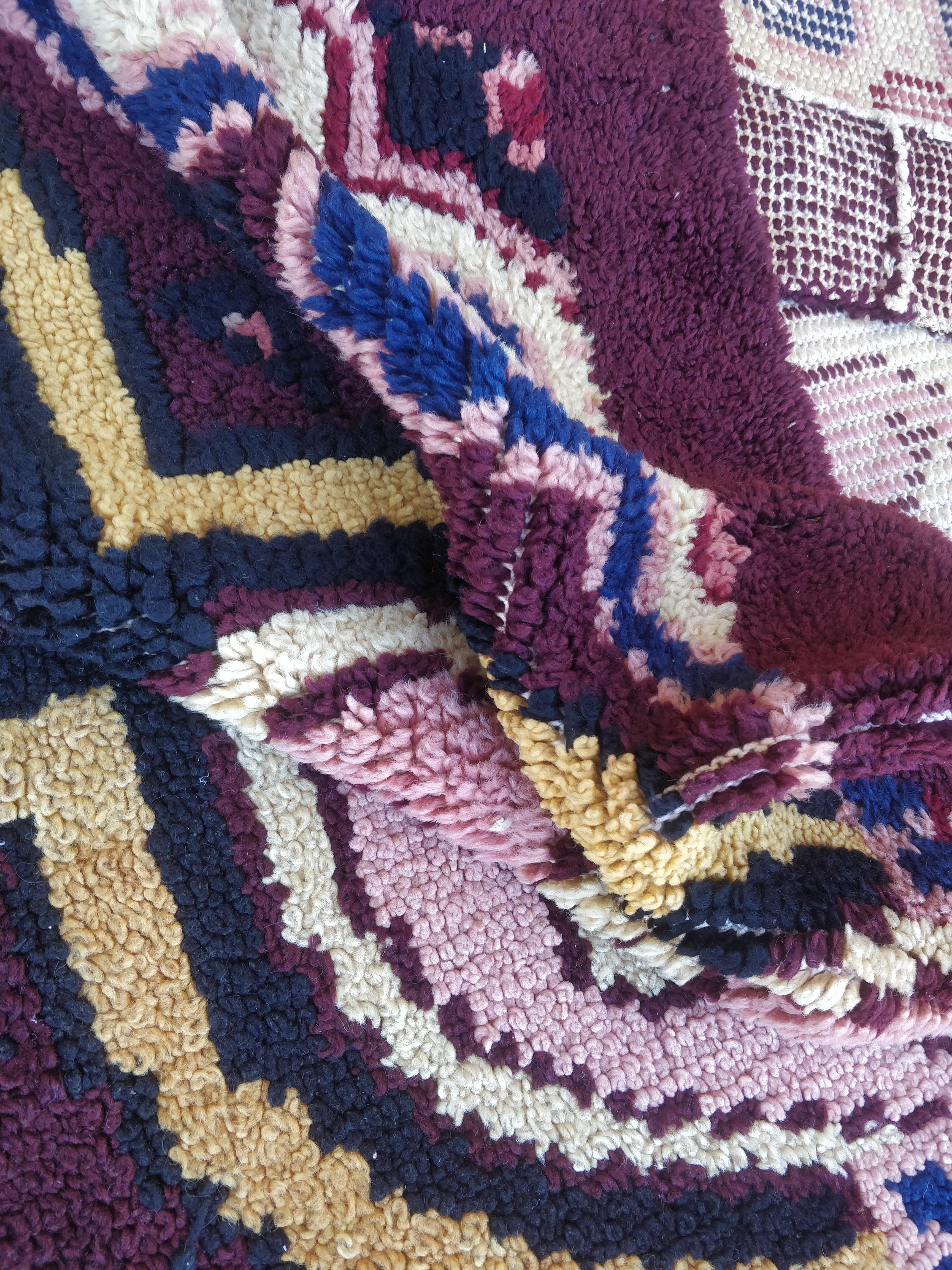 Alfombra Cogolin Francia s. XX Lana anudada a mano de época en venta 3