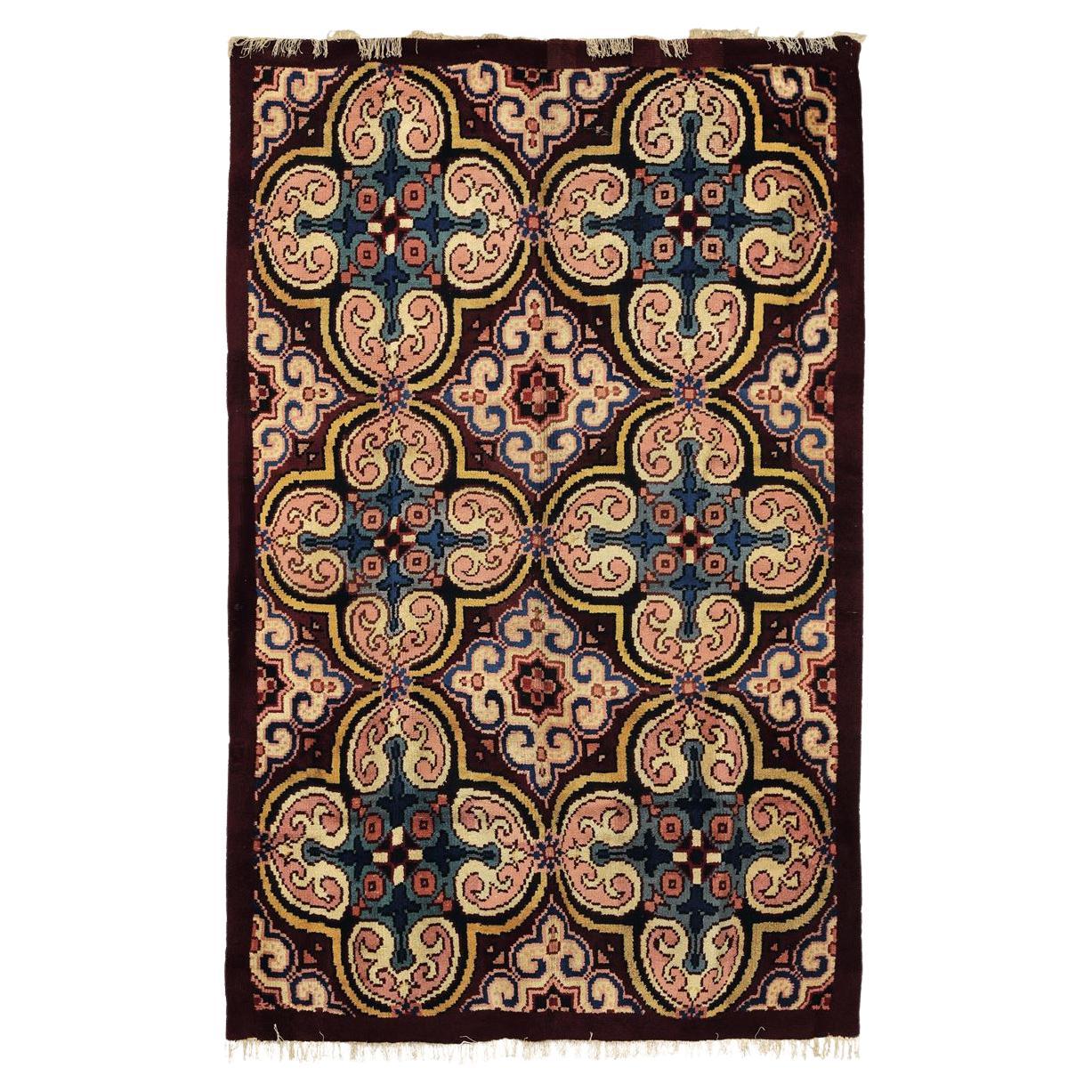 Cogolin carpet France 20th cent. Vintage hand-knotted wool