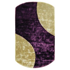 Tappeto colorato viola in tencel design Italiano by Deanna Comellini 180x350 cm