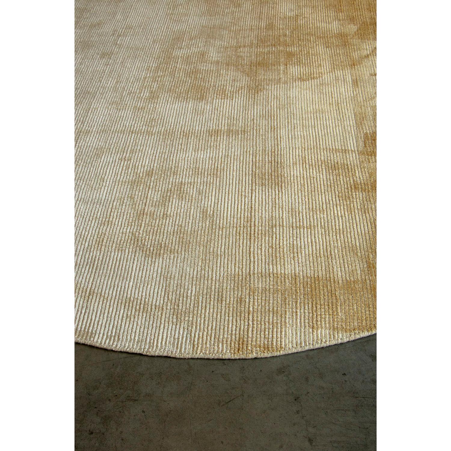 Hand-Woven Tappeto contemporaneo design italiano giallo degradè by Deanna Comellini ø 250cm For Sale