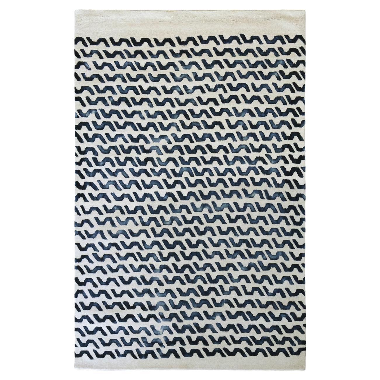 Tappeto Contemporaneo in Lana Motivi Tie-dye Design Deanna Comellini 200x300cm