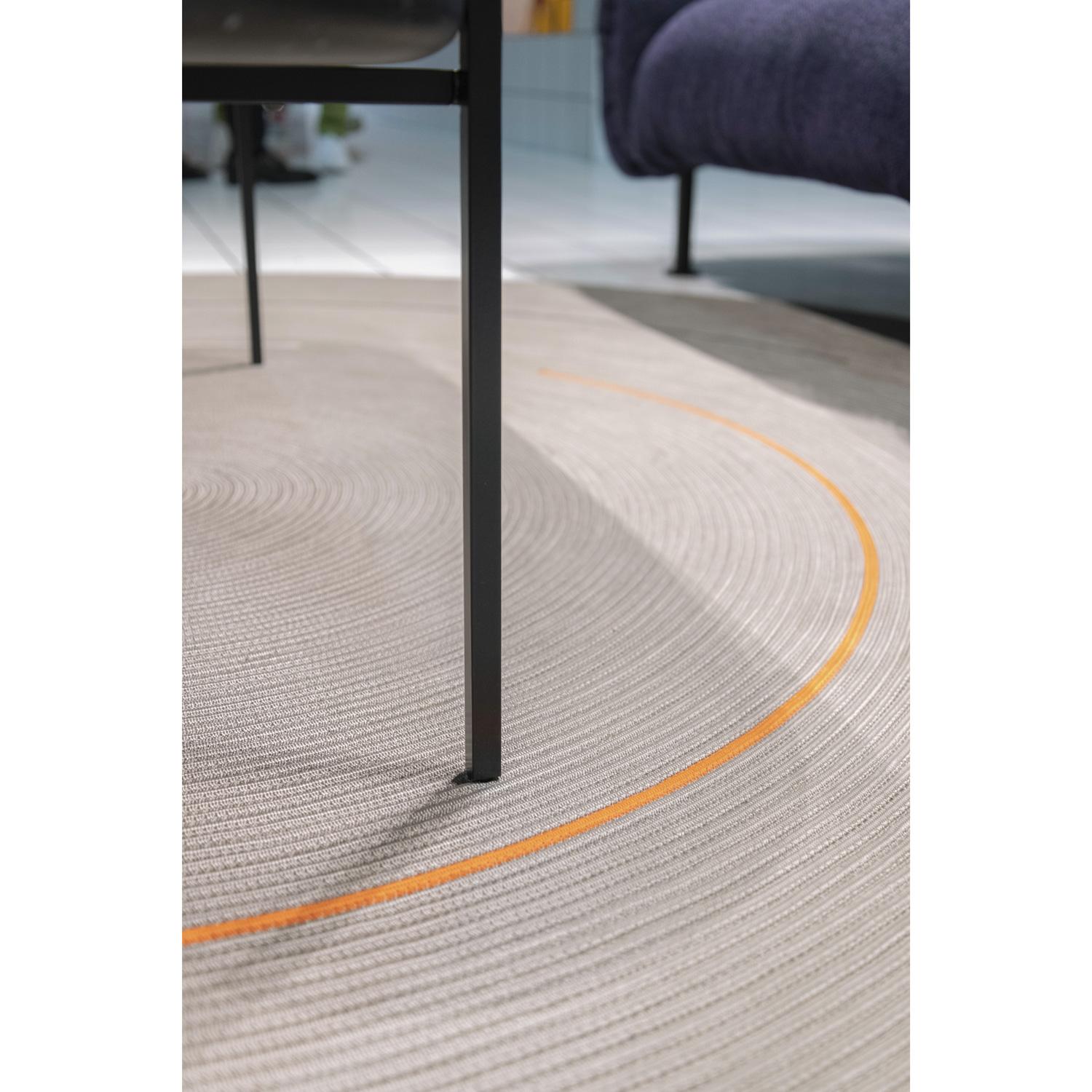 Moderno Tappeto contemporaneo Interno Esterno Grigio Rotondo di Deanna Comellini Ø200 cm in vendita