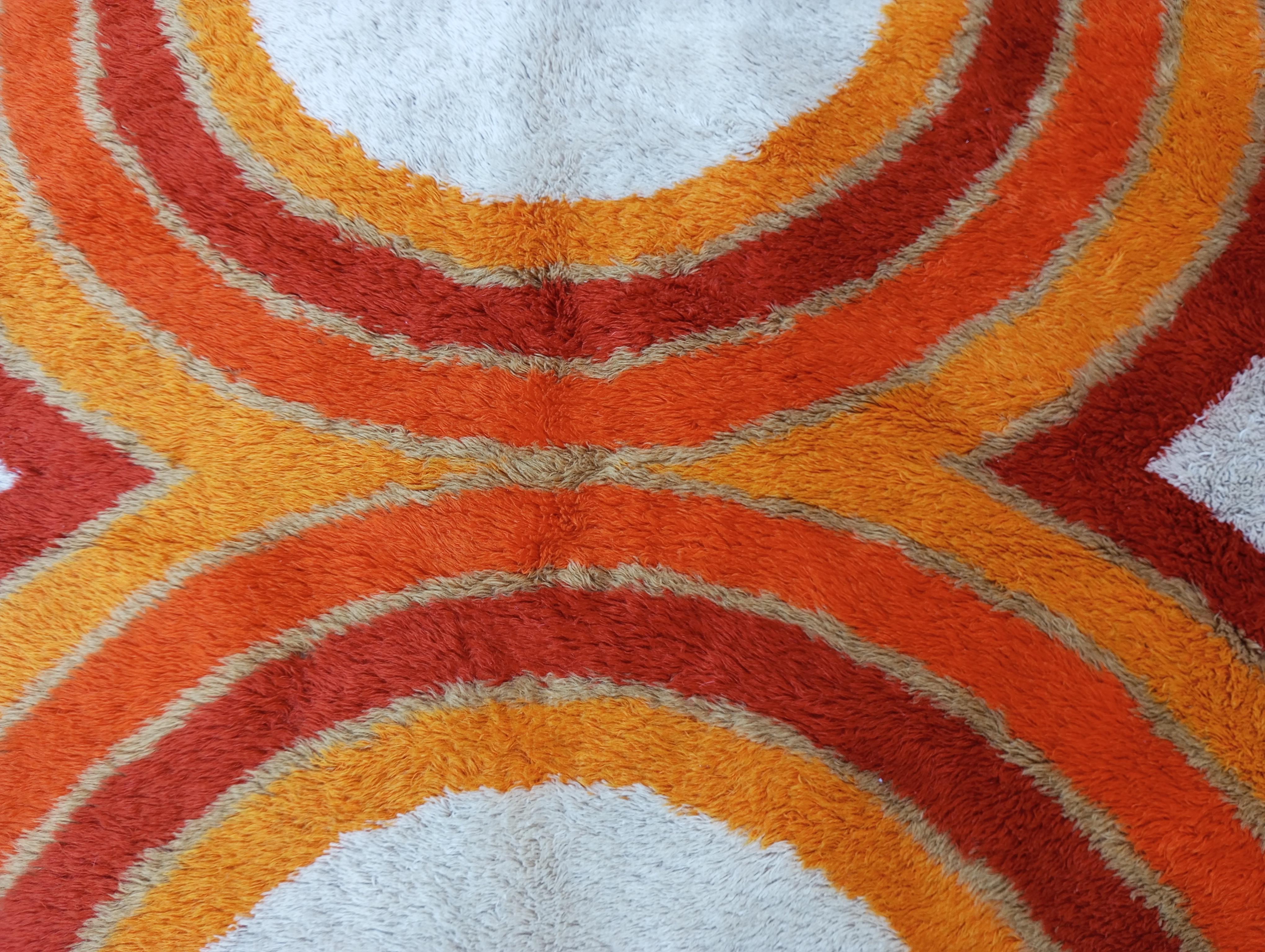 Danish RYA wool rug by Hojer Eksport Wilton 1970s For Sale 6