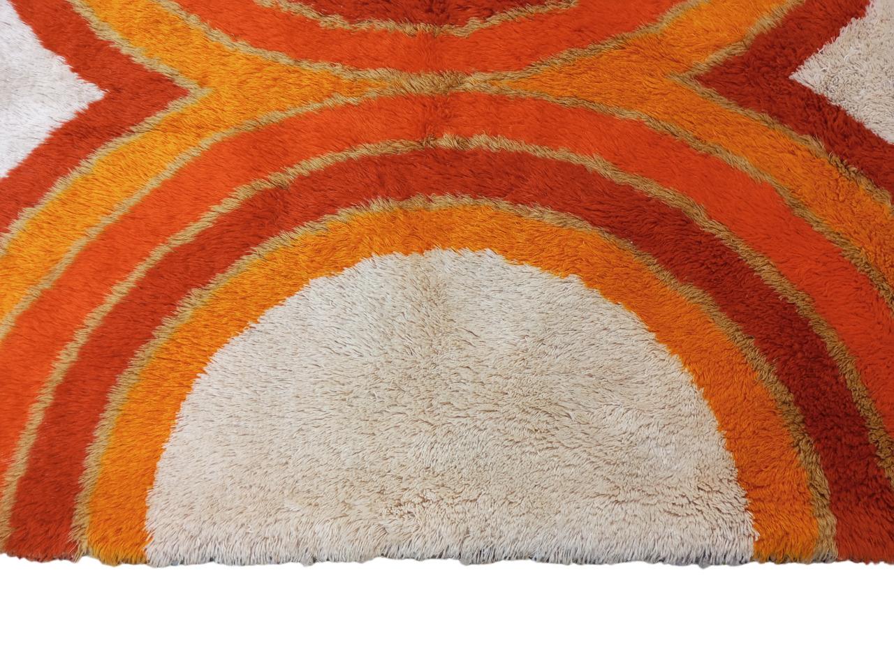 Danish RYA wool rug by Hojer Eksport Wilton 1970s For Sale 8