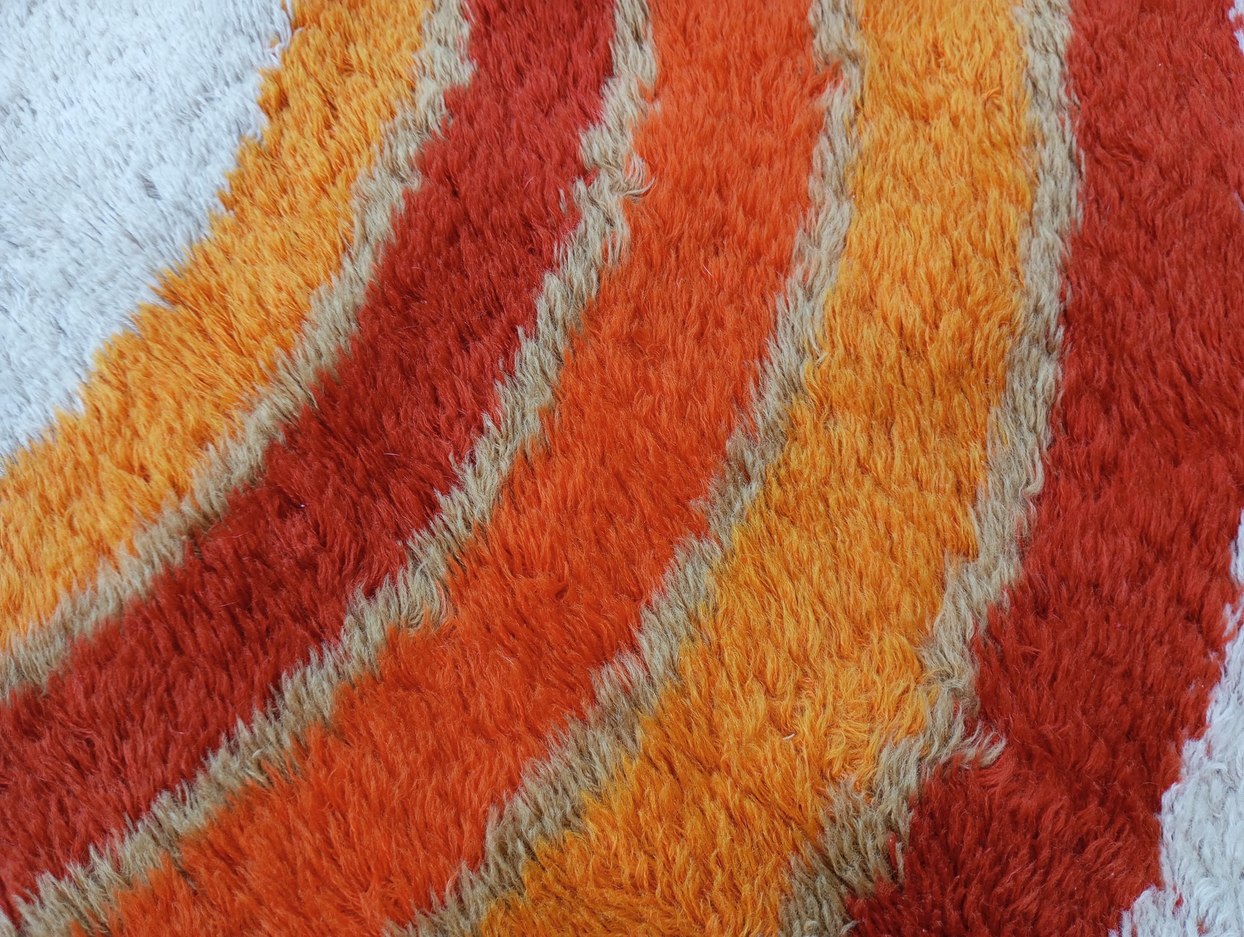 Danish RYA wool rug by Hojer Eksport Wilton 1970s In Good Condition For Sale In Firenze, FI