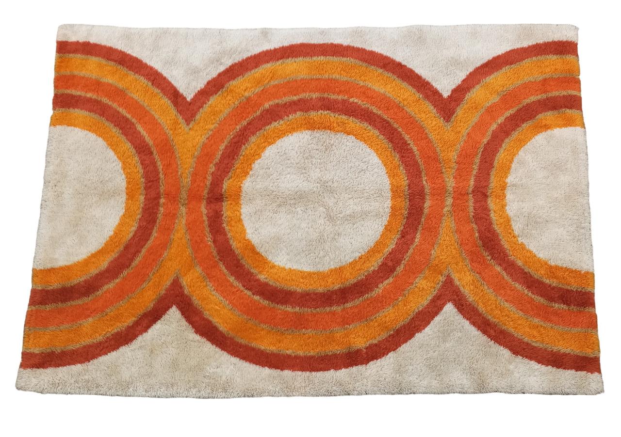 Danish RYA wool rug by Hojer Eksport Wilton 1970s For Sale 1