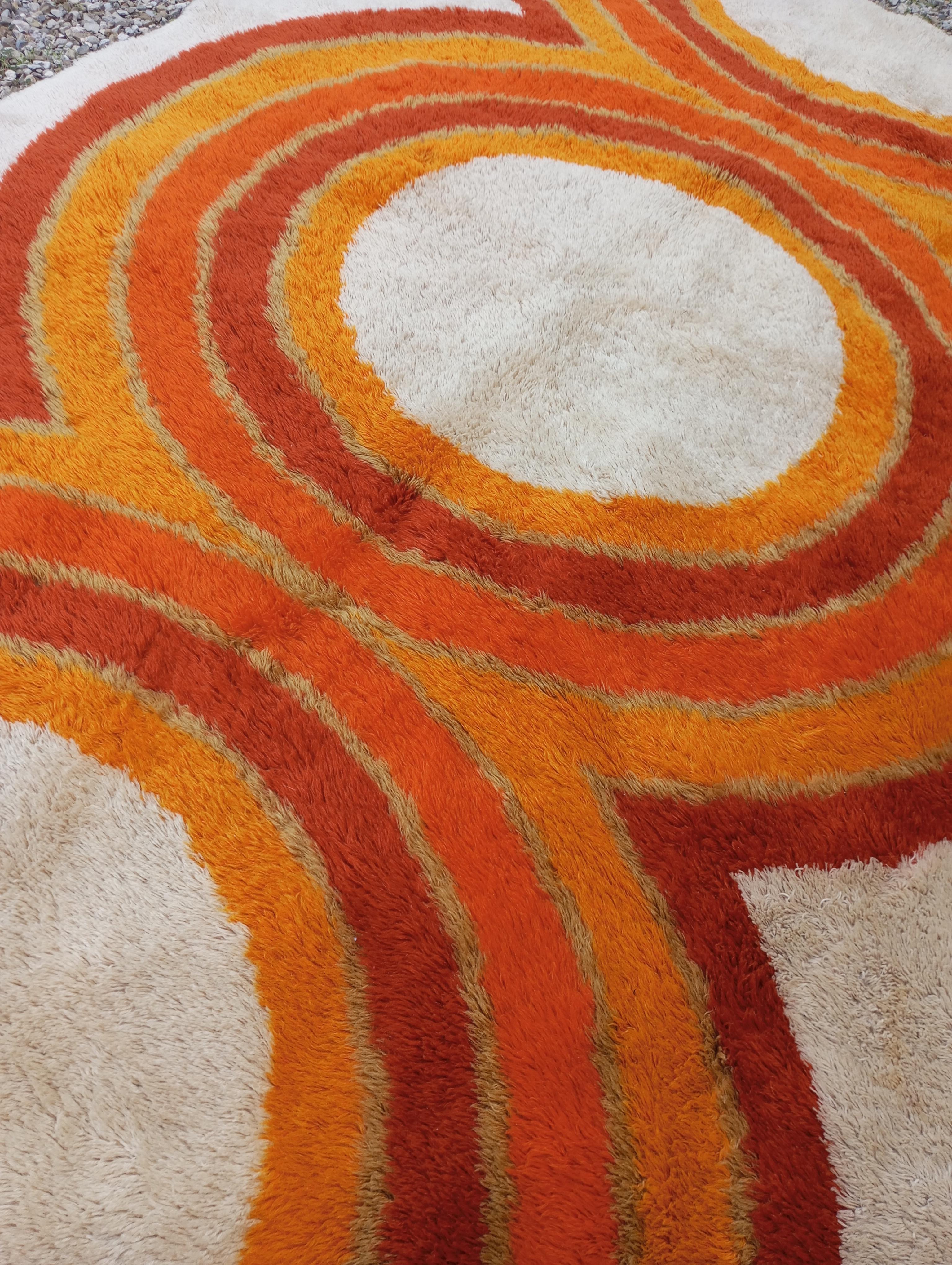 Danish RYA wool rug by Hojer Eksport Wilton 1970s For Sale 2