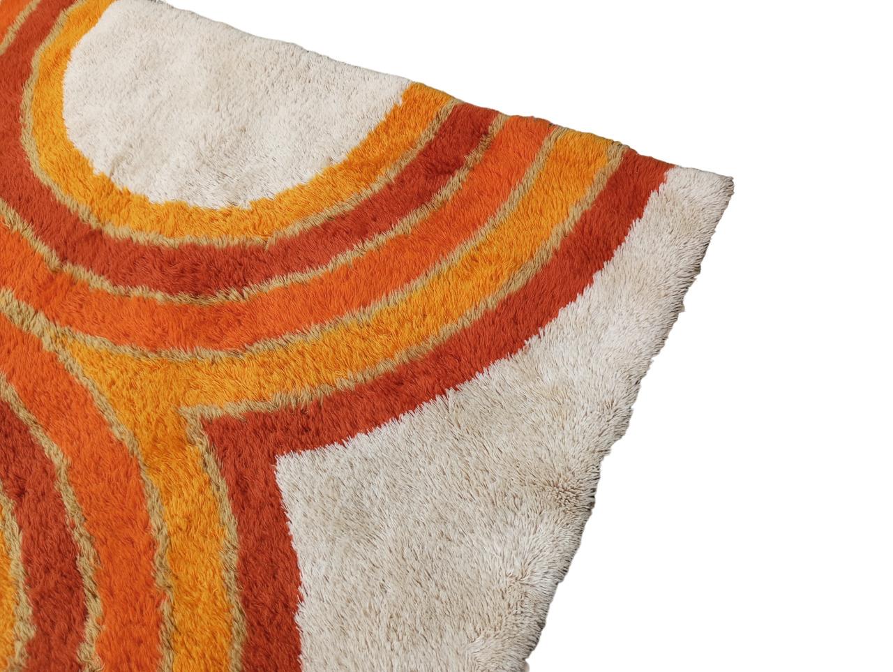 Danish RYA wool rug by Hojer Eksport Wilton 1970s For Sale 4