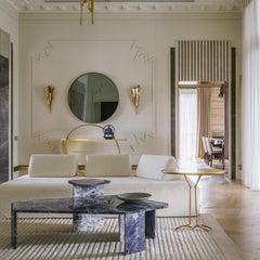 Tappeto Design Bianco in Fibre Naturali a Righe by Deanna Comellini 250x350 cm