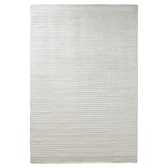 Tappeto Design Bianco in Fibra Naturali a Righe de Deanna Comellini 250x350 cm