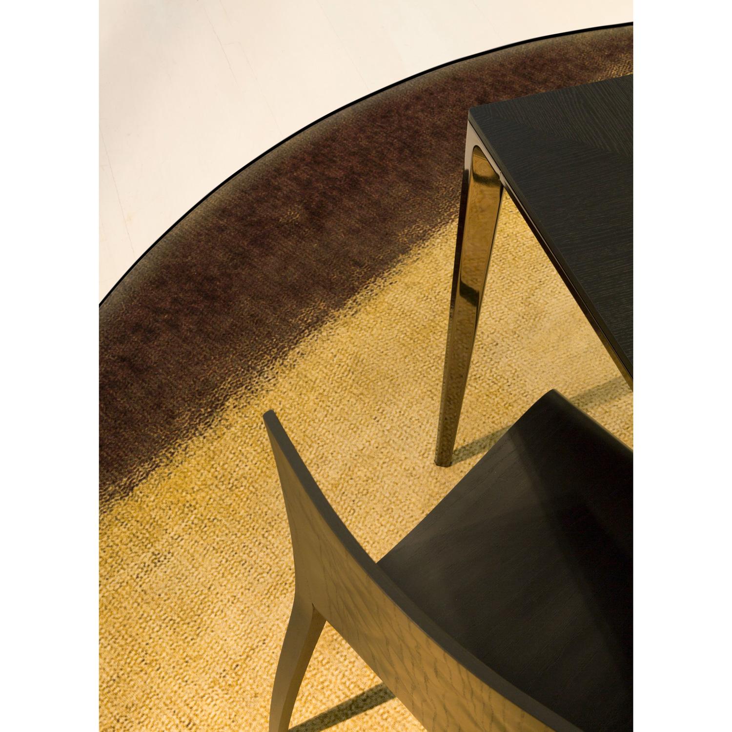 Modern Tappeto Design Forma Organica Resistente Marrone by Deanna Comellini 380x395cm For Sale