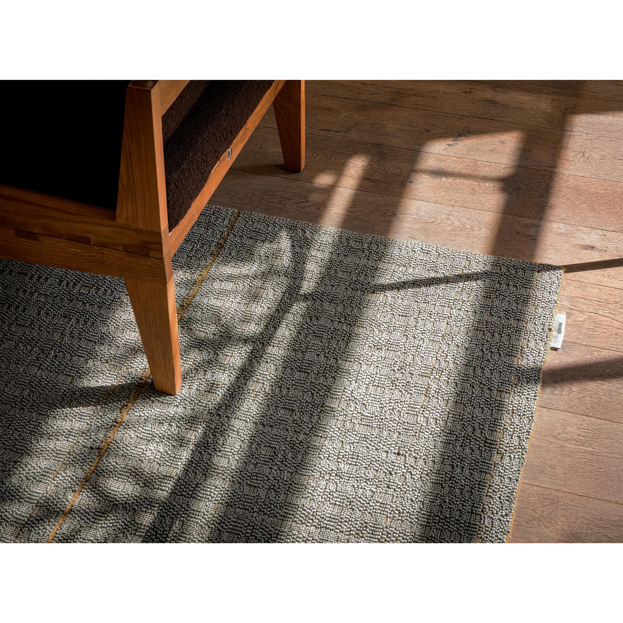 Indiano Tappeto Design Iconico Beige Naturale Pattern 3D di Deanna Comellini 200x300cm in vendita