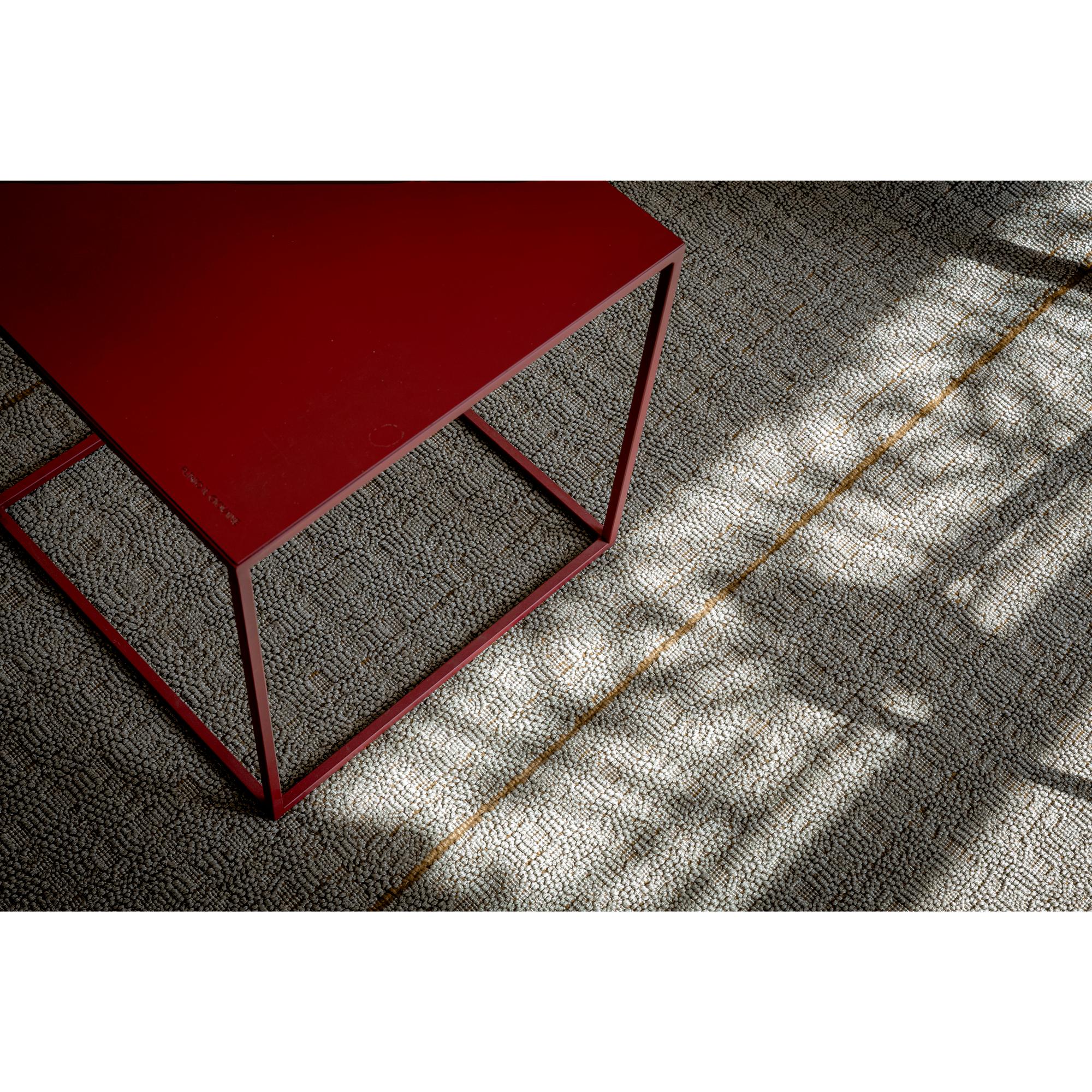 Tessuto a mano Tappeto Design Iconico Beige Naturale Pattern 3D di Deanna Comellini 200x300cm in vendita