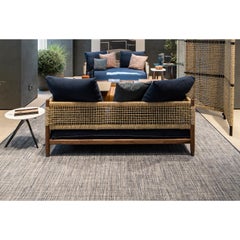 Tappeto design in lana melange resistente blu by Deanna Comellini 250x350cm