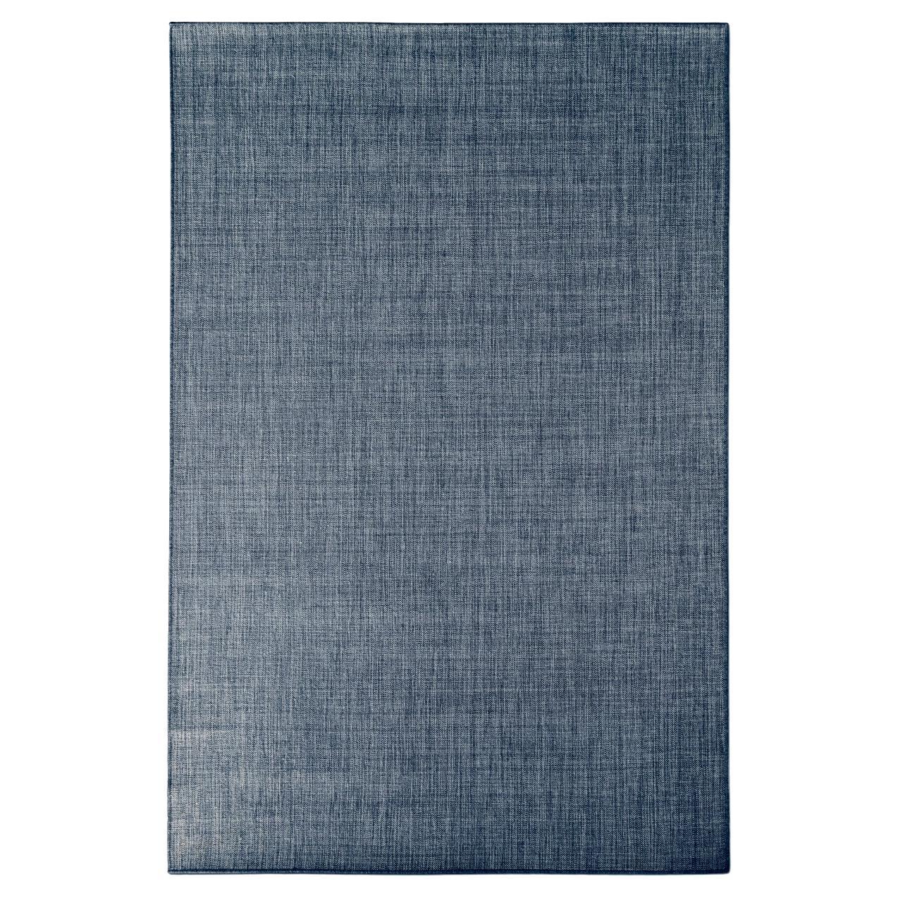 Tappeto design in lana melange resistente blu by Deanna Comellini 250x350cm