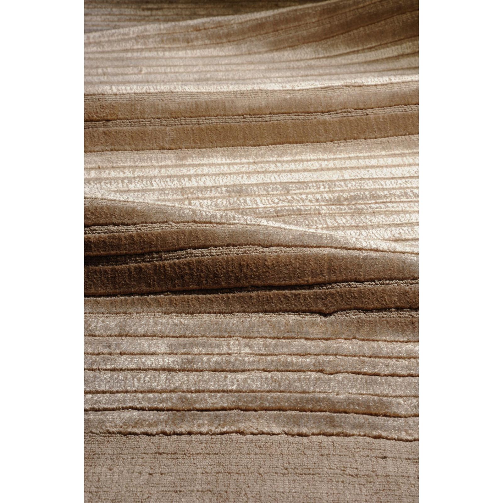Diseño Tappeto en Lino y Bambú a Righe color ambra de Deanna Comellini 250x350cm Moderno en venta